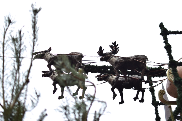 Weihnachtsmarkt, Rentiere, Schlitten