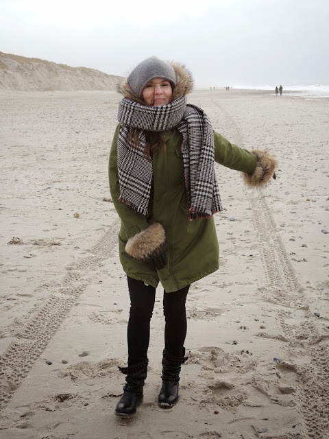 Model at the beach