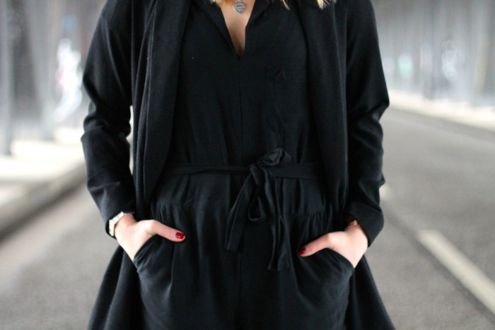 Black jumpsuit by Zara