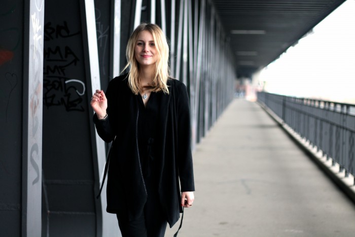 Black coat by Asos