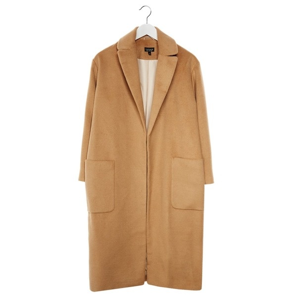 Camel, Wollmantel, Coat, Mantel, Oversized